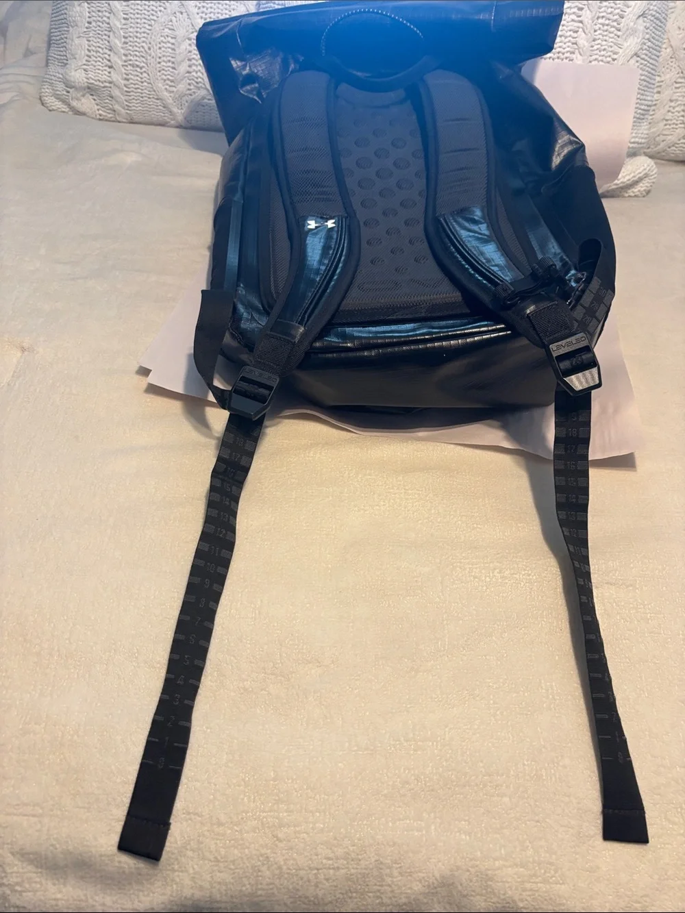 Under Armour Black Roll-Top Storm Backpack with External Bungee